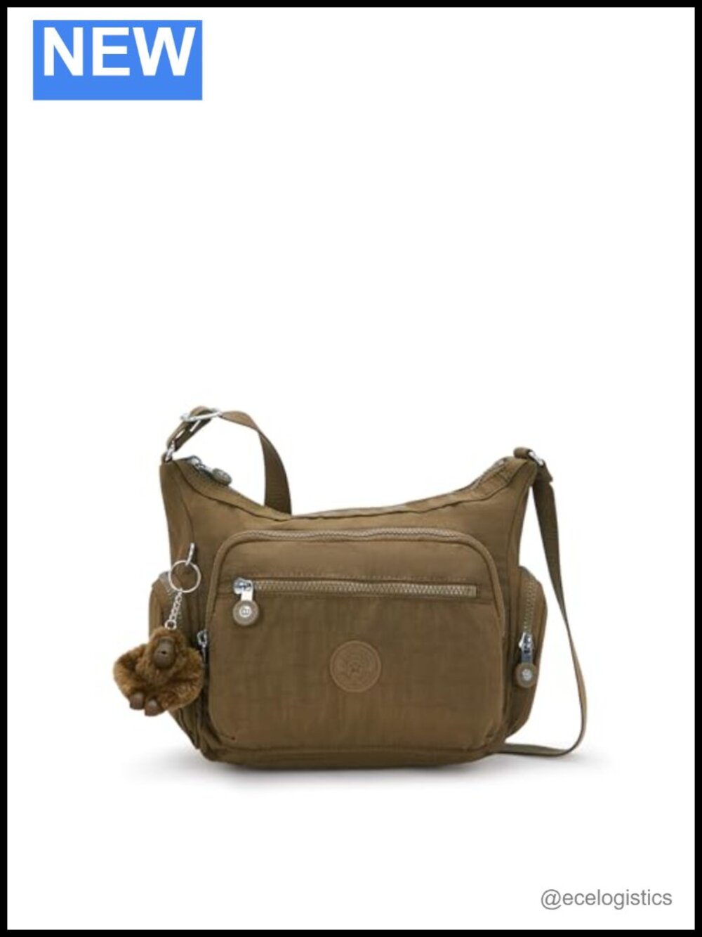 Kipling Gabbie Crossbody Bag Lightweight Nylon Messenger Purse